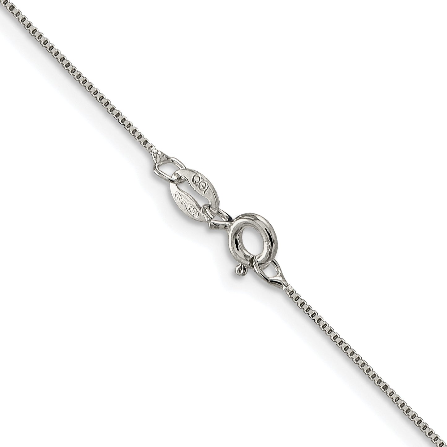 Sterling Silver Rhodium-plated .6mm Box Chain