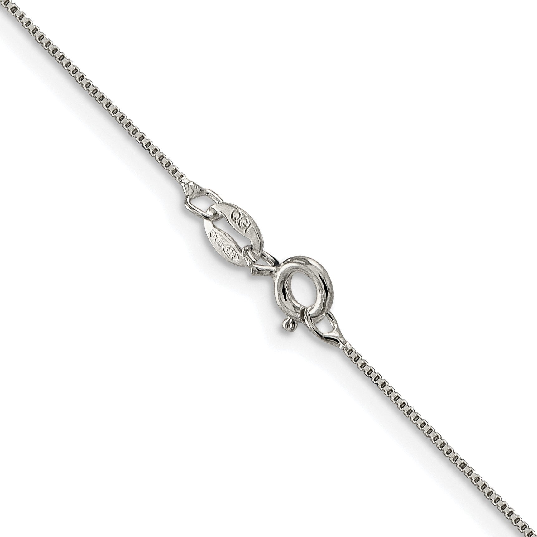 Sterling Silver Rhodium-plated .6mm Box Chain