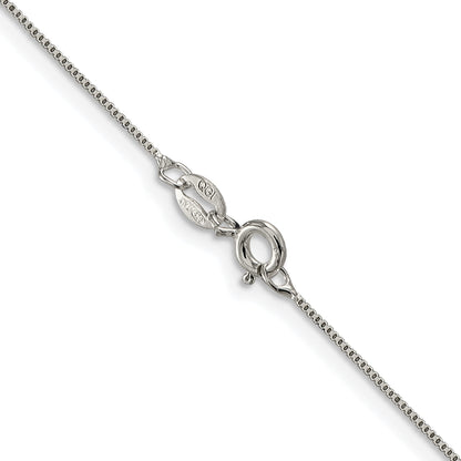 Sterling Silver Rhodium-plated .6mm Box Chain