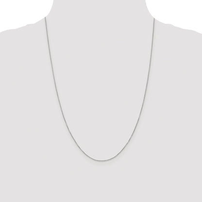 Sterling Silver Rhodium-plated .6mm Box Chain