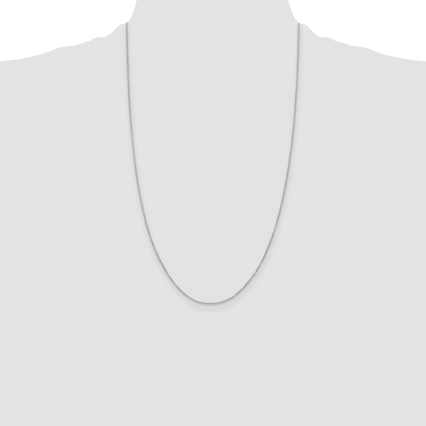 Sterling Silver Rhodium-plated .6mm Box Chain
