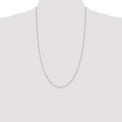 Sterling Silver Rhodium-plated .6mm Box Chain