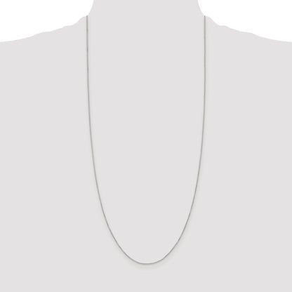 Sterling Silver Rhodium-plated .6mm Box Chain