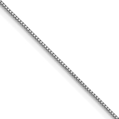 Sterling Silver Rhodium-plated .6mm Box Chain
