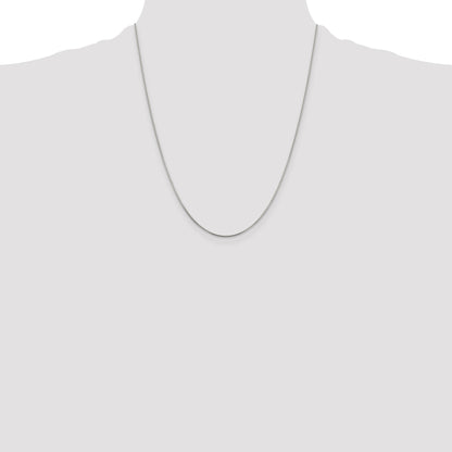Sterling Silver Rhodium-plated .8mm Box Chain