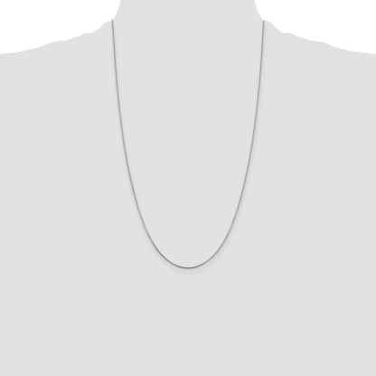 Sterling Silver Rhodium-plated .8mm Box Chain