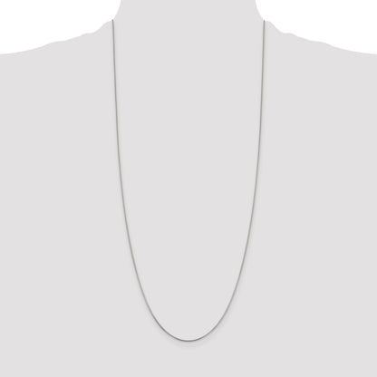 Sterling Silver Rhodium-plated .8mm Box Chain