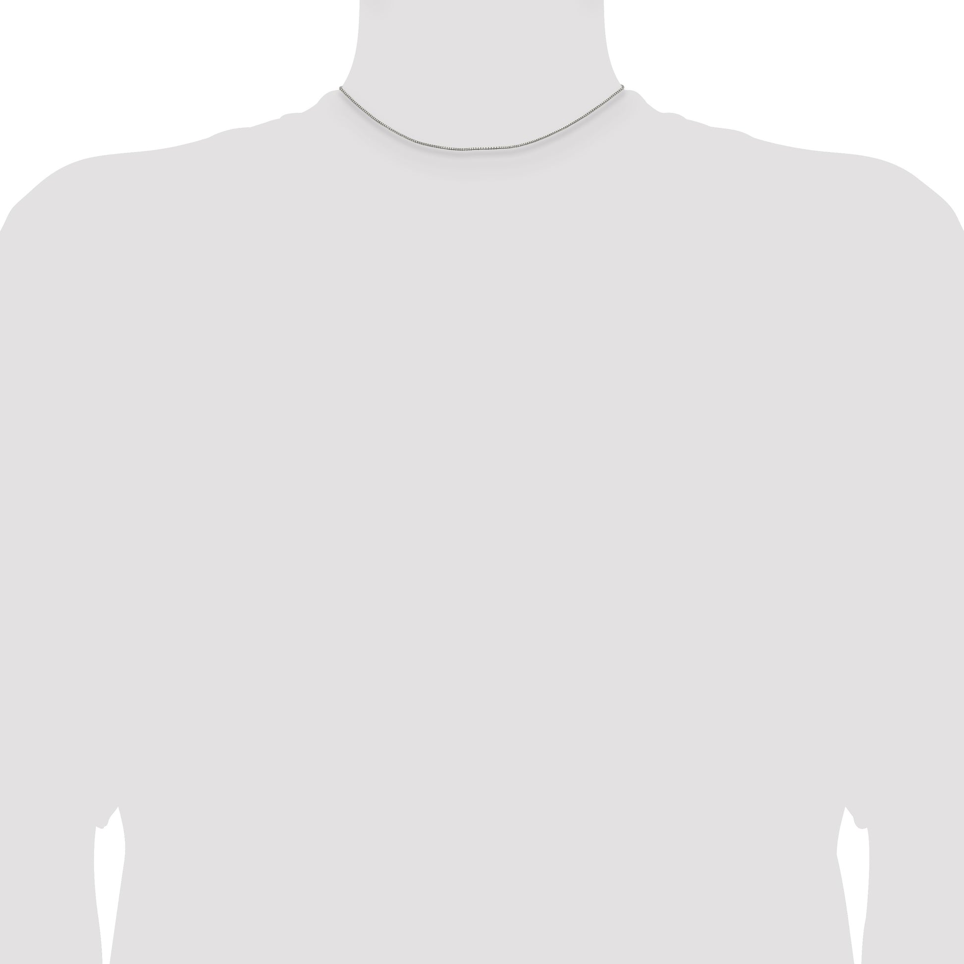 Sterling Silver Rhodium-plated .9mm Box Chain