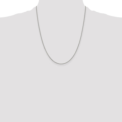 Sterling Silver Rhodium-plated .9mm Box Chain
