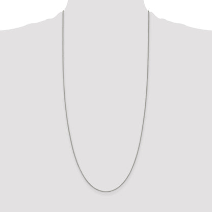 Sterling Silver Rhodium-plated .9mm Box Chain