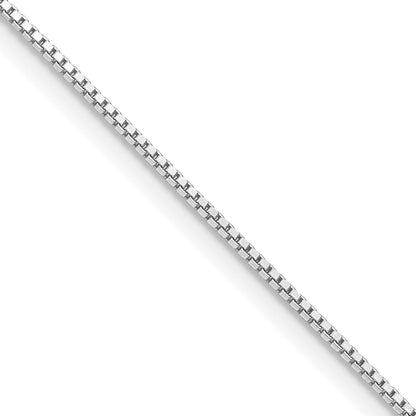 Sterling Silver Rhodium-plated .9mm Box Chain with a 2 inch extention
