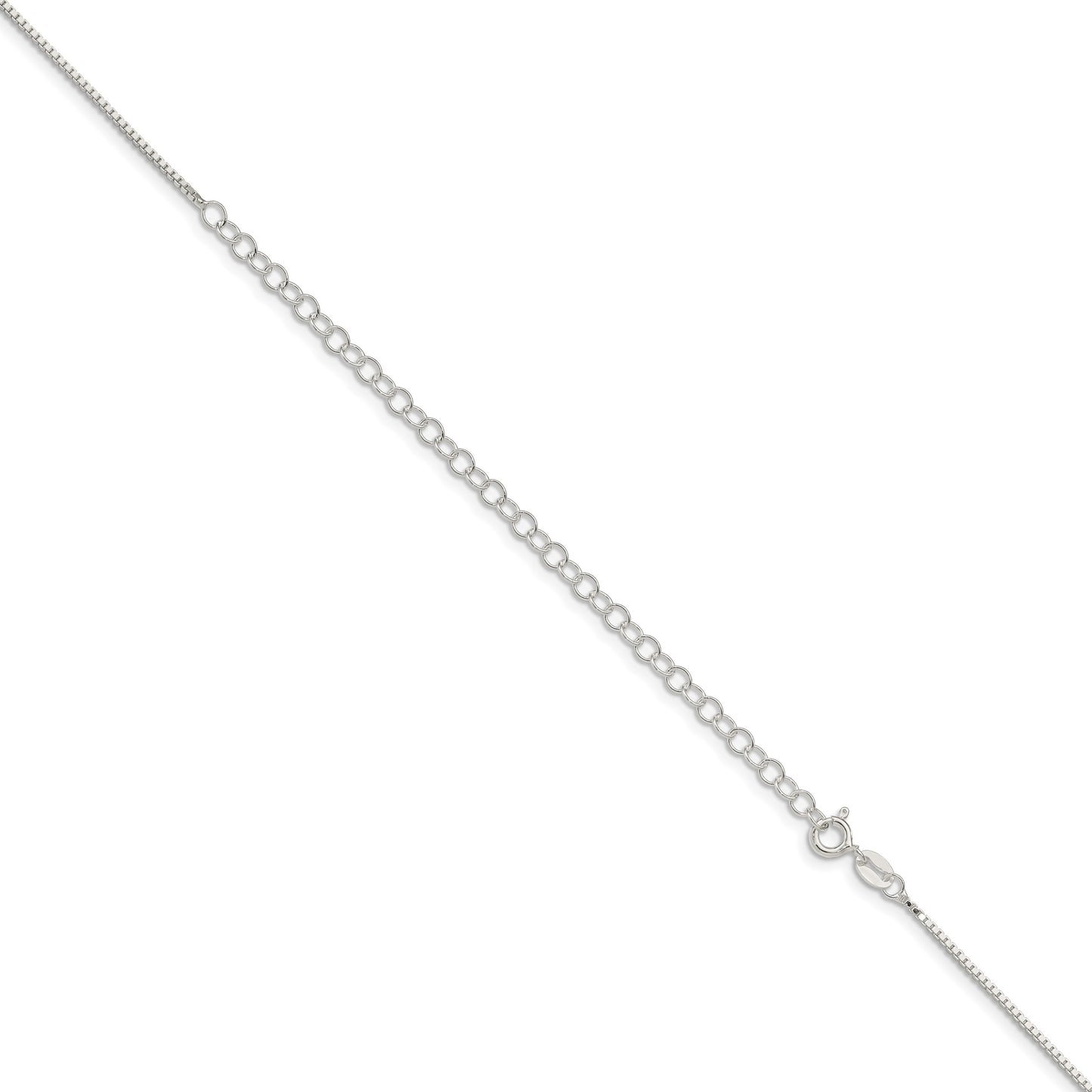 Sterling Silver 1.1mm Box Chain w/4in ext.
