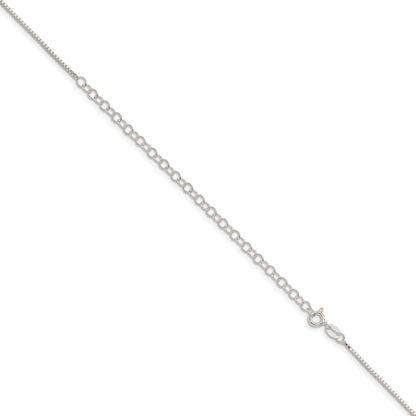 Sterling Silver 1.1mm Box Chain w/4in ext.