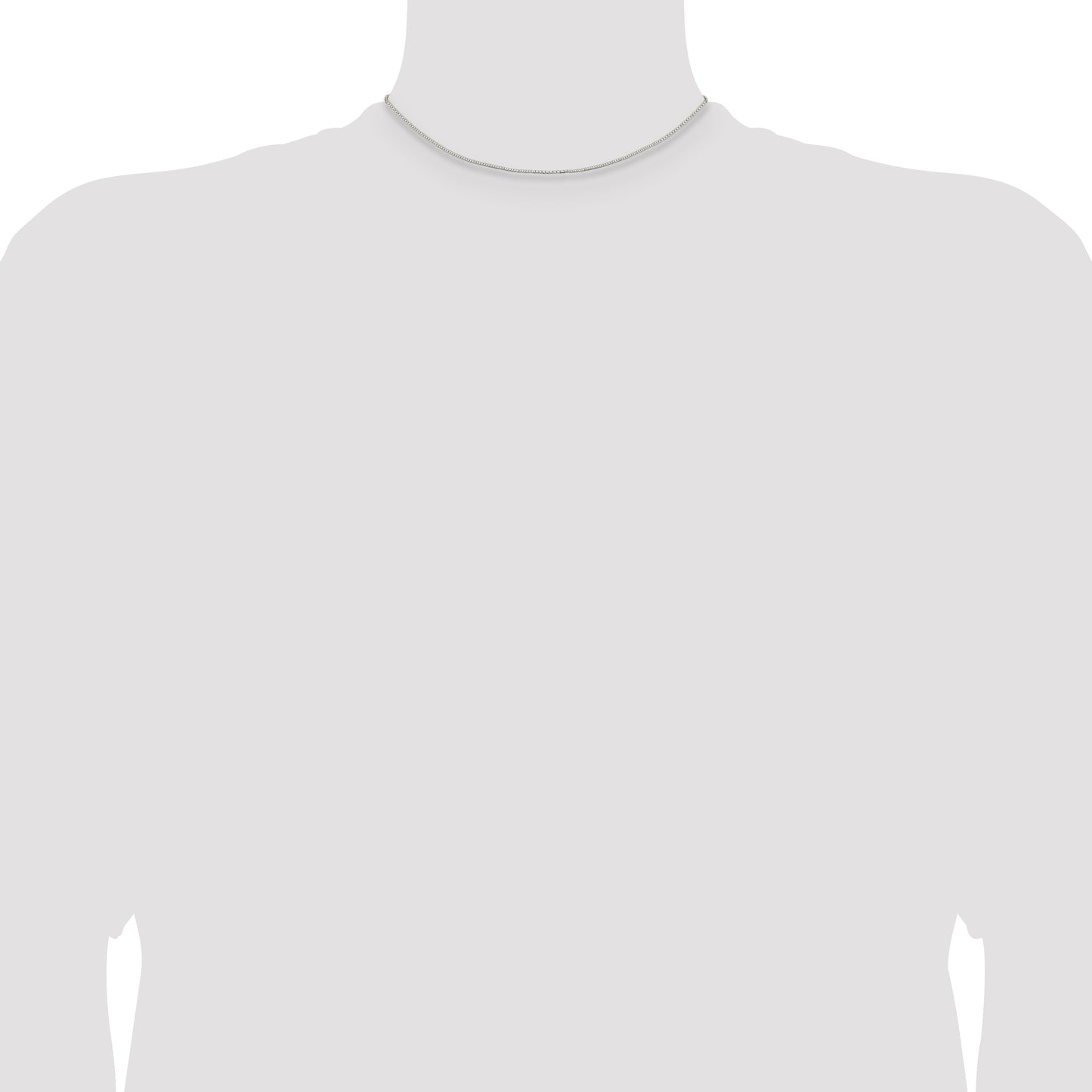 Sterling Silver Rhodium-plated 1.1mm Box Chain