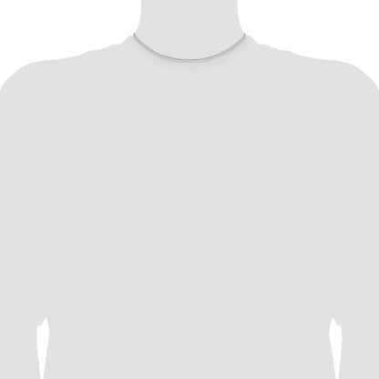 Sterling Silver Rhodium-plated 1.1mm Box Chain