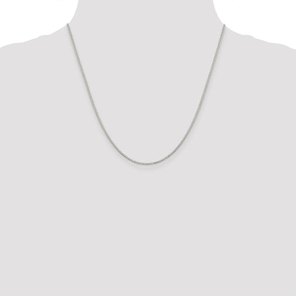 Sterling Silver Rhodium-plated 1.1mm Box Chain
