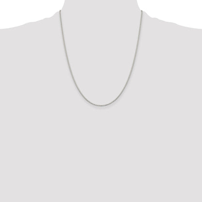 Sterling Silver Rhodium-plated 1.1mm Box Chain