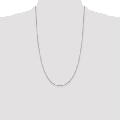 Sterling Silver Rhodium-plated 1.1mm Box Chain