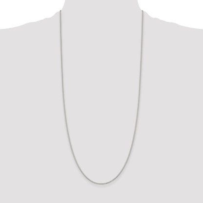 Sterling Silver Rhodium-plated 1.1mm Box Chain