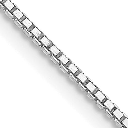 Sterling Silver Rhodium-plated 1.1mm Box Chain w/2in ext.