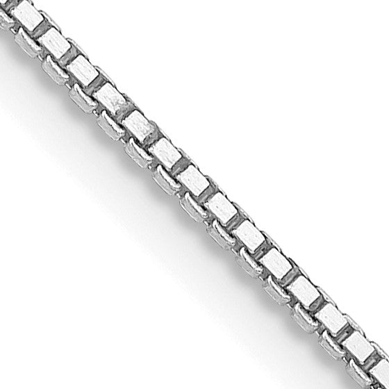 Sterling Silver Rhodium-plated 1.1mm Box Chain
