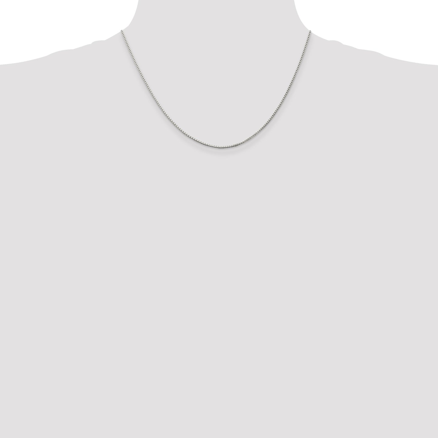 Sterling Silver 1.25mm Box Chain w/2in ext.