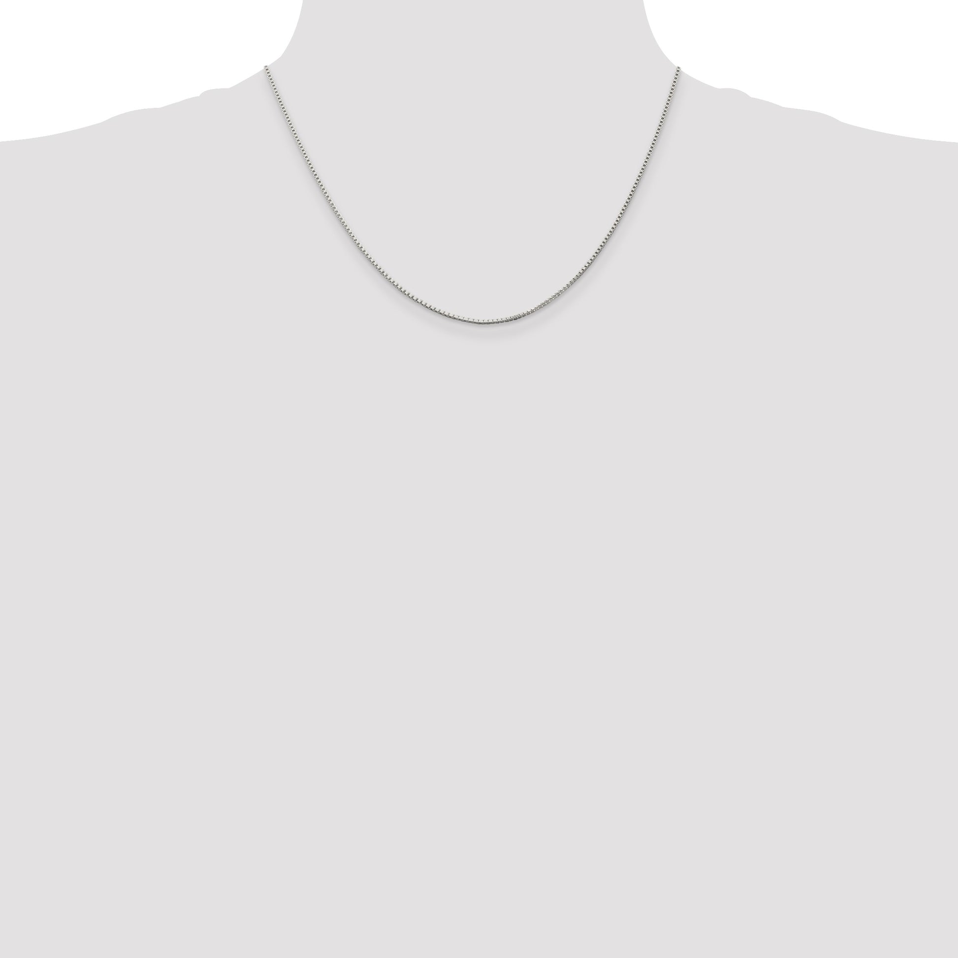 Sterling Silver 1.25mm Box Chain w/2in ext.