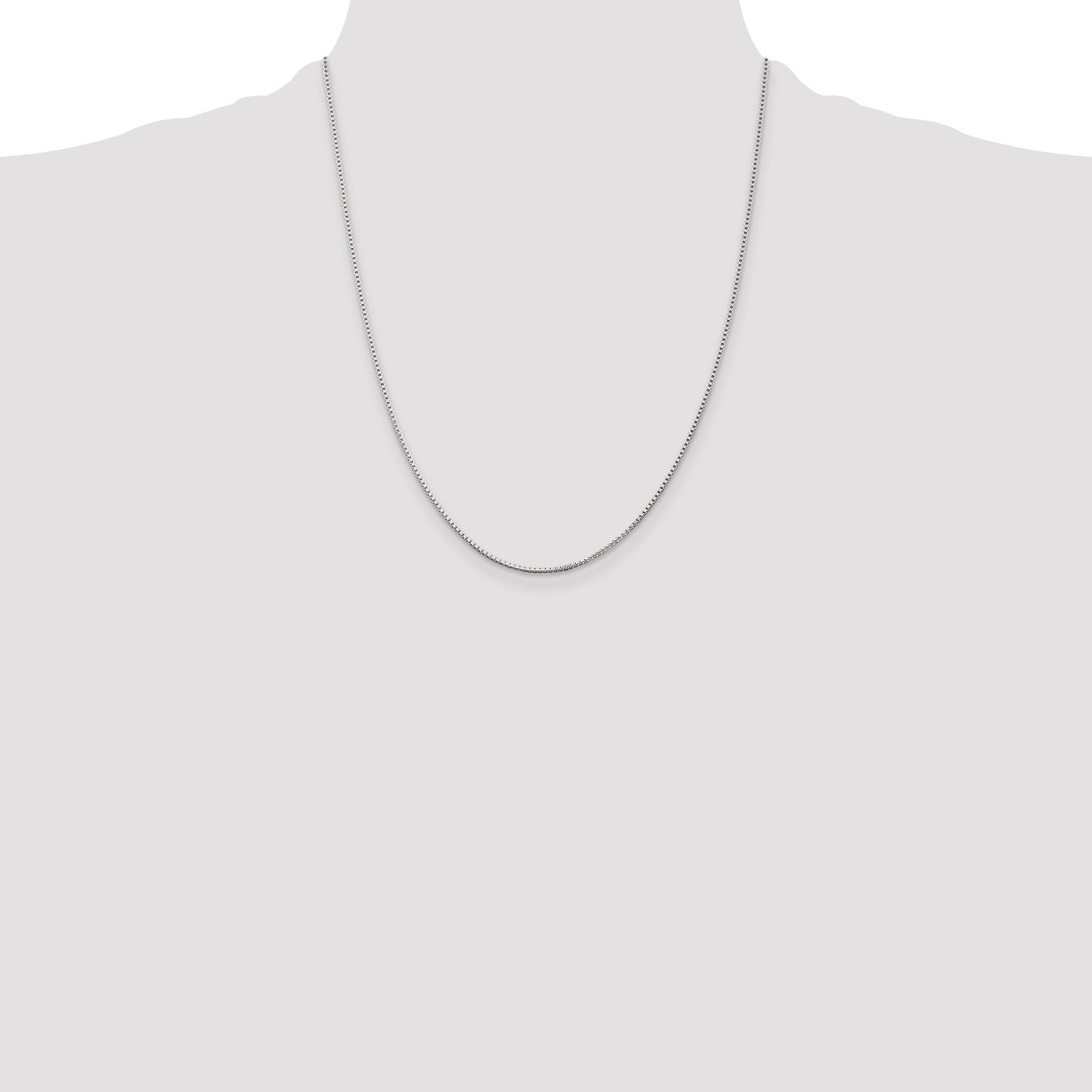 Sterling Silver 1.25mm Box Chain w/4in ext.