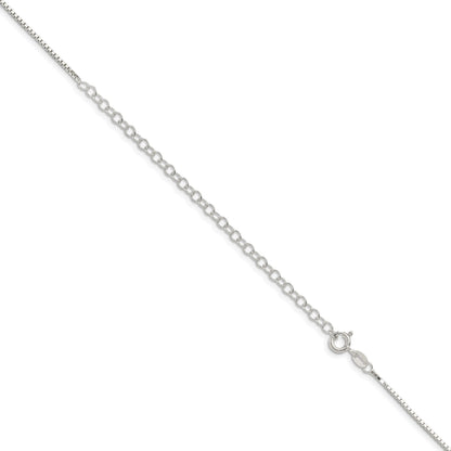 Sterling Silver 1.25mm Box Chain w/4in ext.
