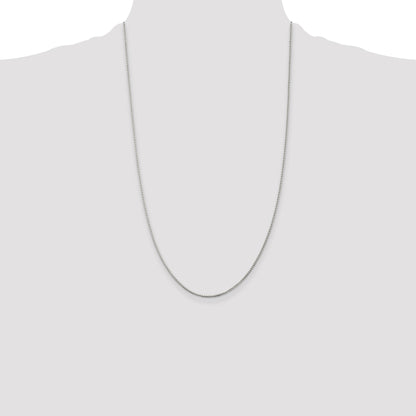 Sterling Silver Rhodium-plated 1.25mm Box Chain