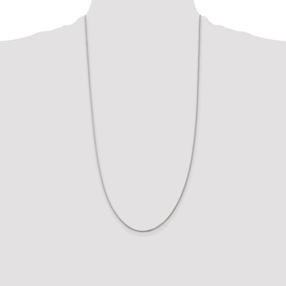 Sterling Silver Rhodium-plated 1.25mm Box Chain