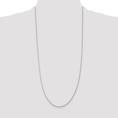 Sterling Silver Rhodium-plated 1.25mm Box Chain