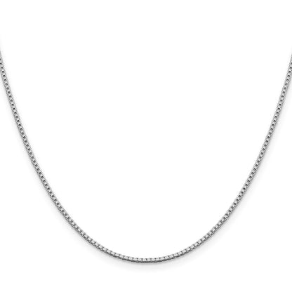 Sterling Silver Rhodium-plated 1.4mm Box Chain
