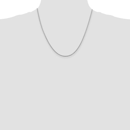Sterling Silver Rhodium-plated 1.4mm Box Chain