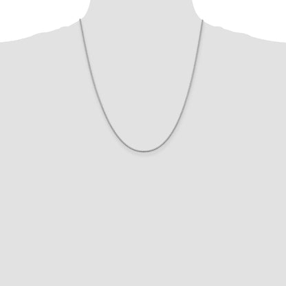 Sterling Silver Rhodium-plated 1.4mm Box Chain