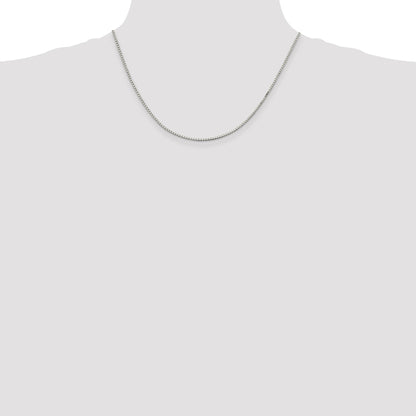 Sterling Silver 1.5mm Box Chain w/2in ext.