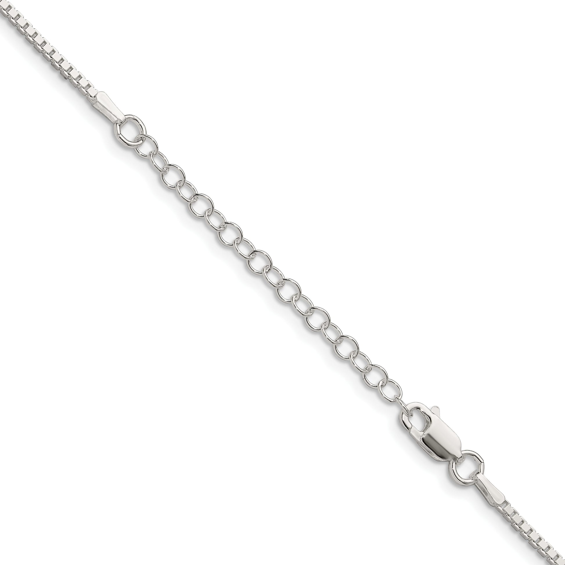 Sterling Silver 1.5mm Box Chain w/2in ext.