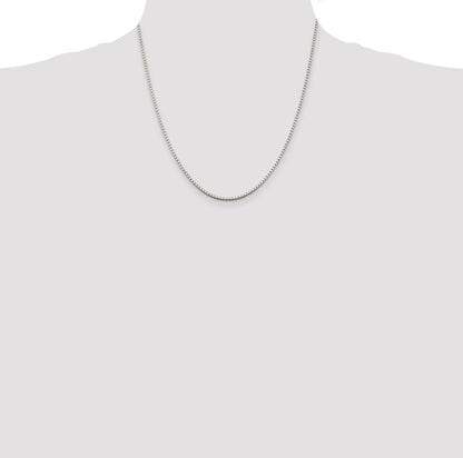 Sterling Silver Rhodium-plated 1.75mm Box Chain