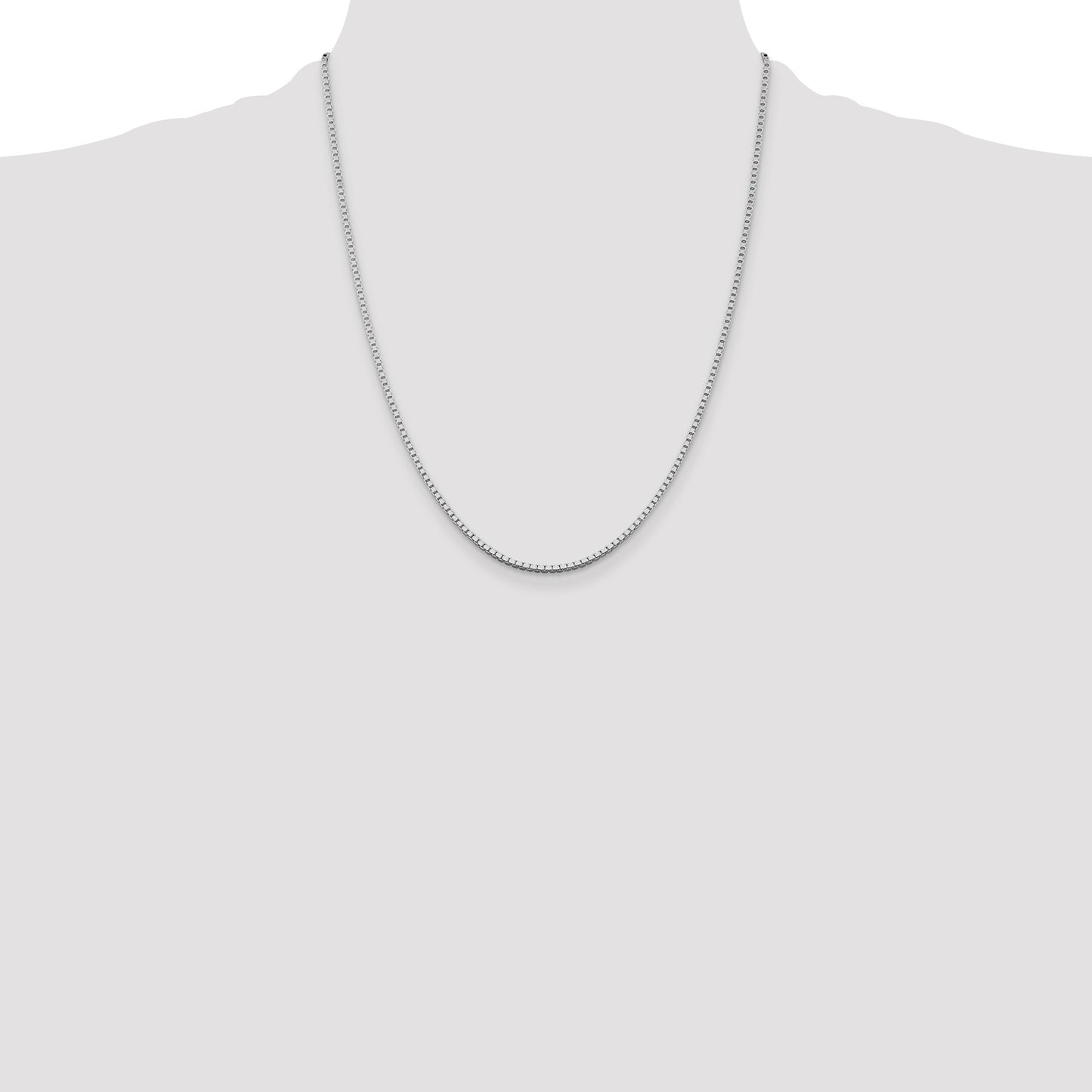 Sterling Silver Rhodium-plated 1.75mm Box Chain