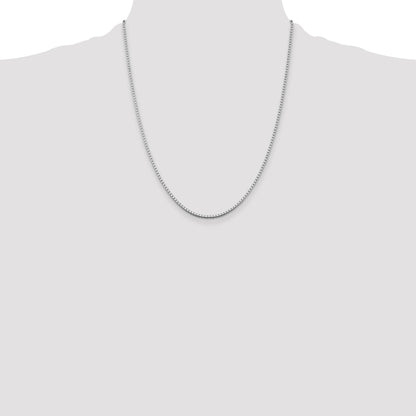 Sterling Silver Rhodium-plated 1.75mm Box Chain
