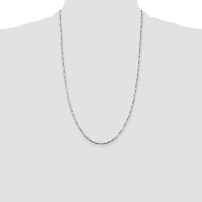 Sterling Silver Rhodium-plated 1.75mm Box Chain