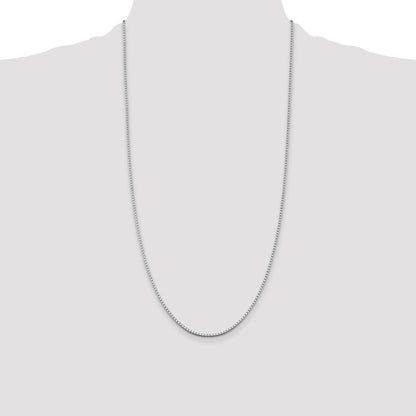 Sterling Silver Rhodium-plated 1.75mm Box Chain