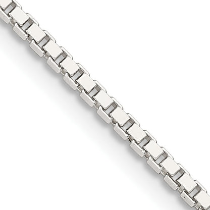 Sterling Silver 1.75mm Box Chain w/2in ext.