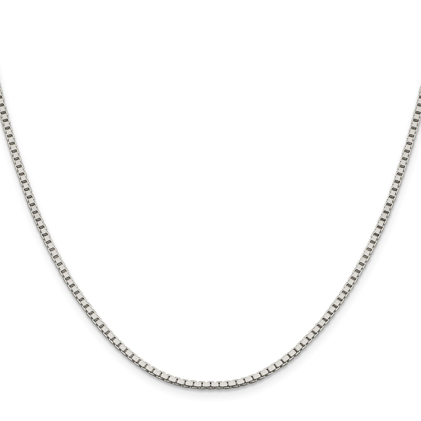 Sterling Silver 1.9mm Box Chain w/2in ext.