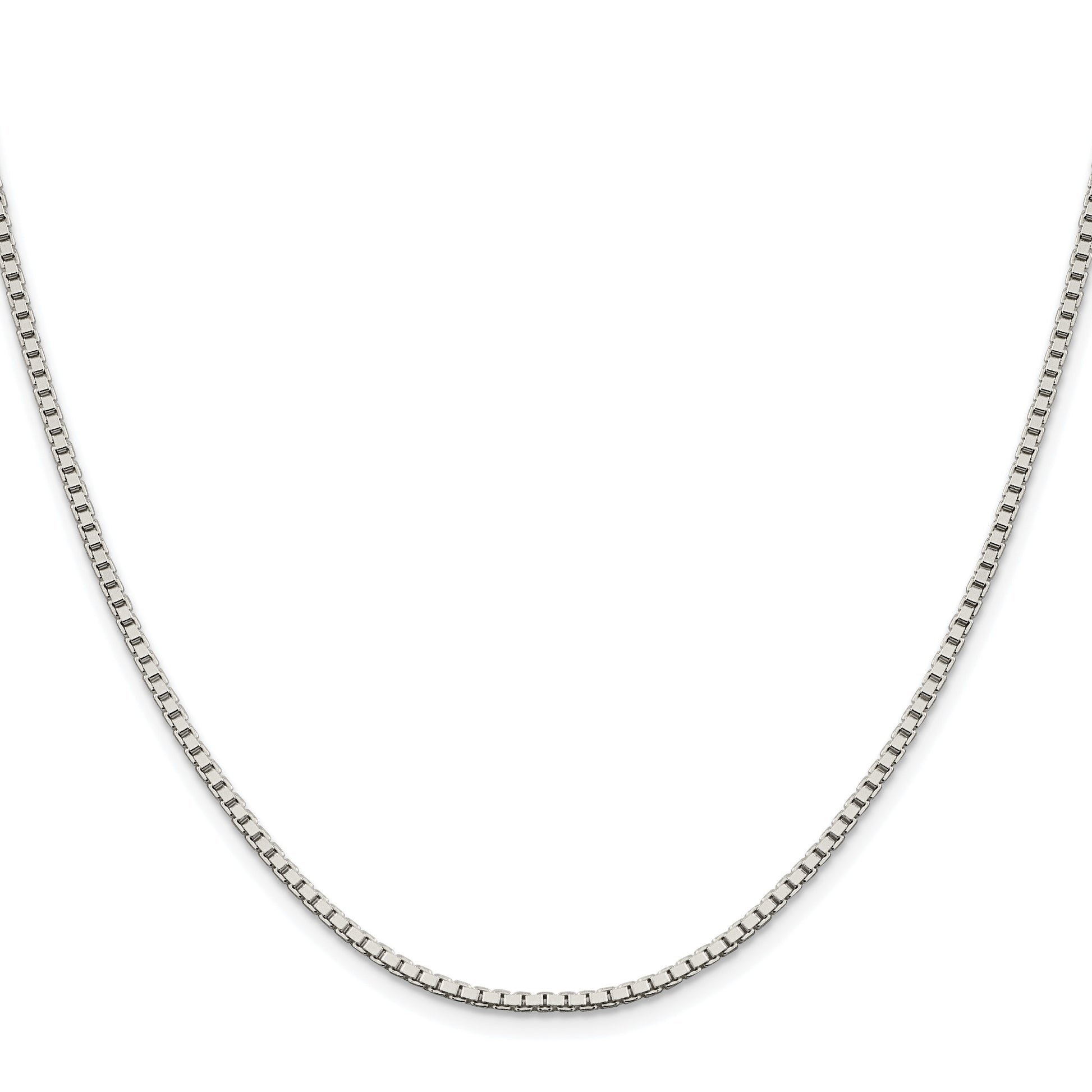 Sterling Silver Rhodium-plated 1.9mm Box Chain