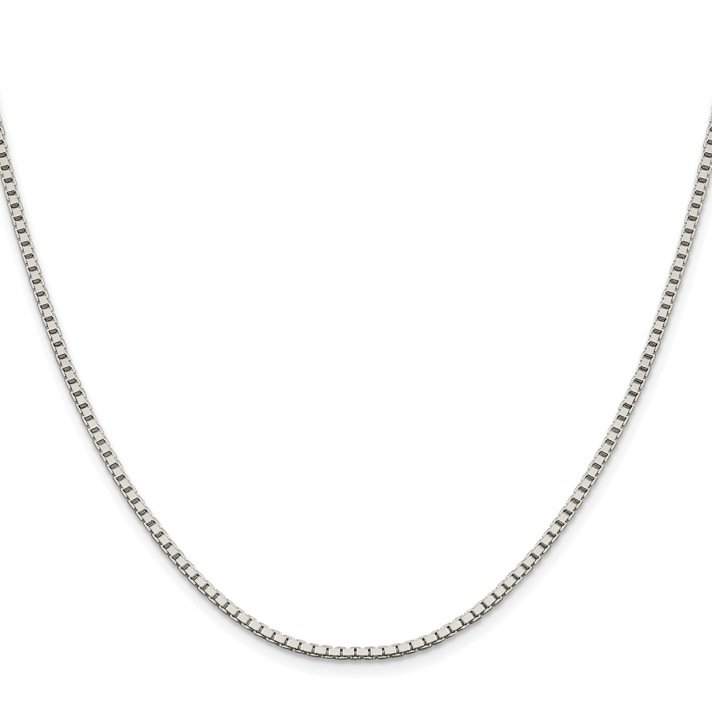 Sterling Silver Rhodium-plated 1.9mm Box Chain