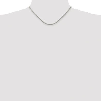 Sterling Silver Rhodium-plated 1.9mm Box Chain