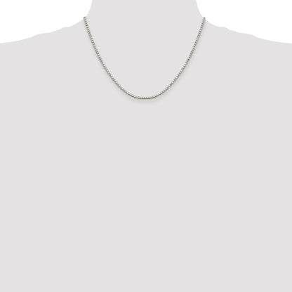 Sterling Silver Rhodium-plated 1.9mm Box Chain