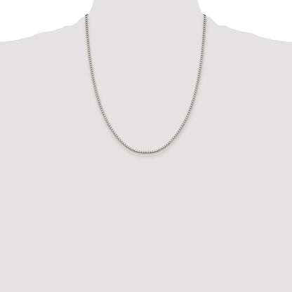 Sterling Silver Rhodium-plated 1.9mm Box Chain