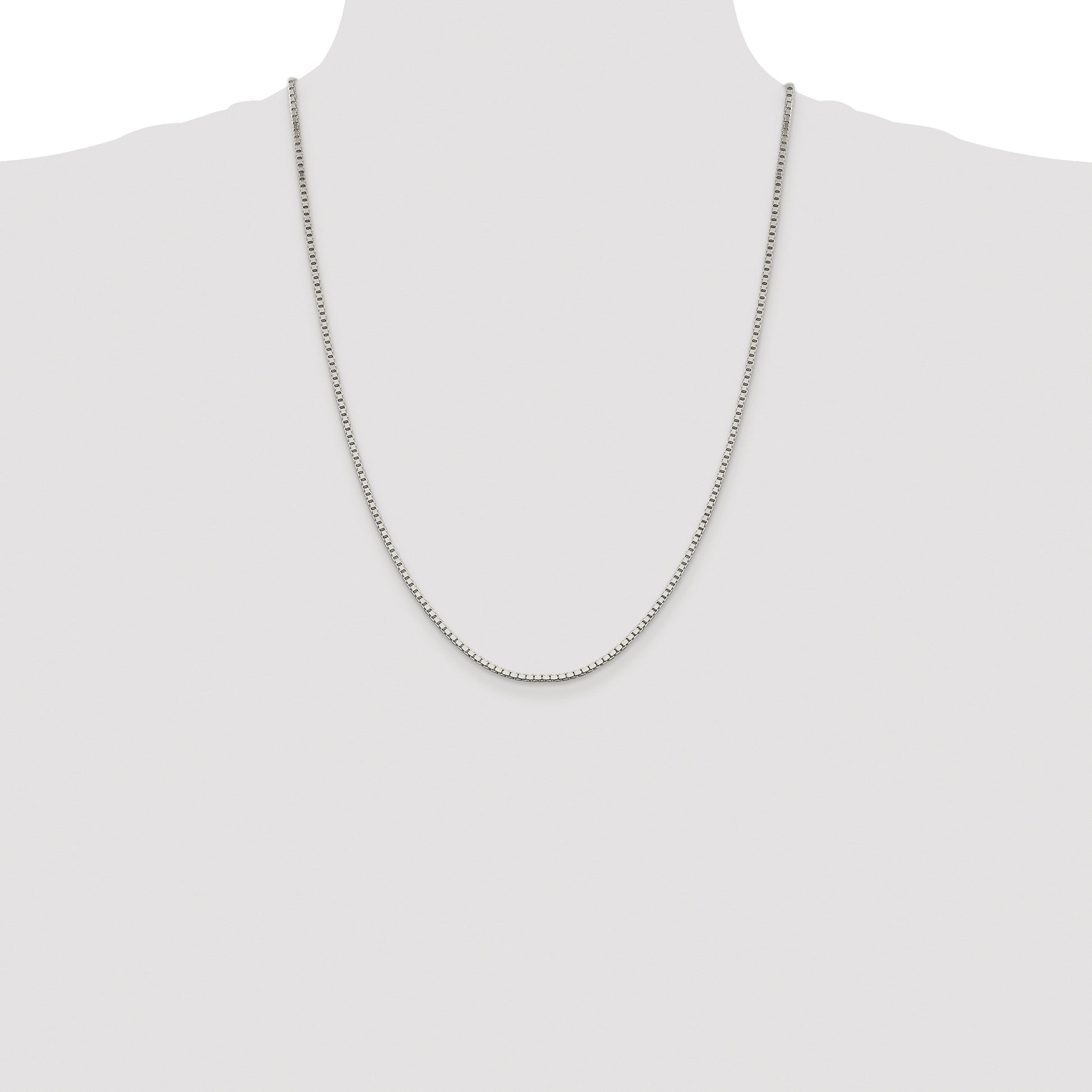 Sterling Silver Rhodium-plated 1.9mm Box Chain